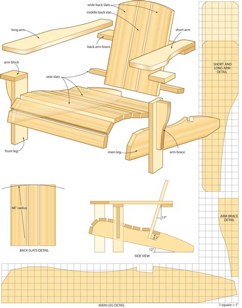 Adirondack Chair Template Printable