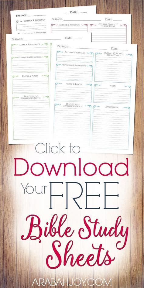 Adult Bible Study Template