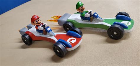 Advanced Mario Kart Pinewood Derby Template Designs