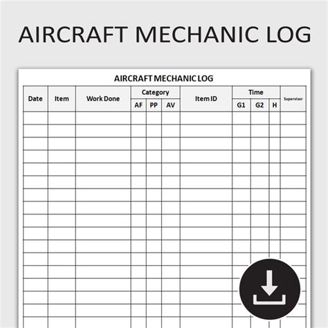 Aircraft Maintenance Template