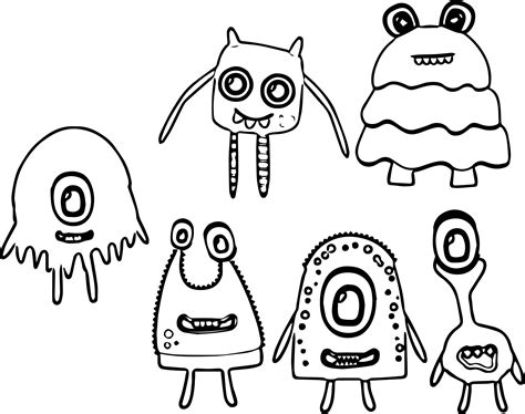 Alien Monster Coloring Page