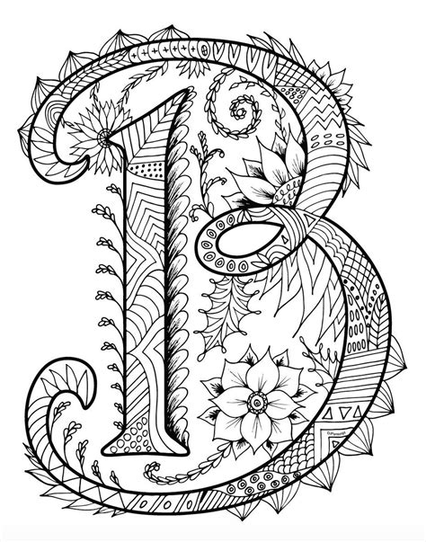 Alphabet Coloring Pages for Adults