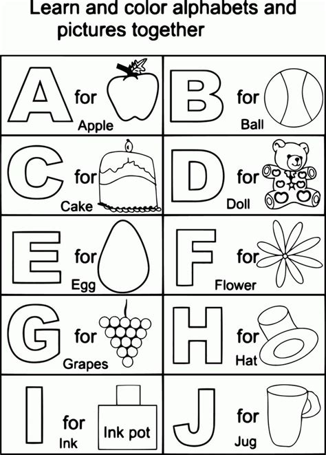 Alphabet Coloring Pages for Kids