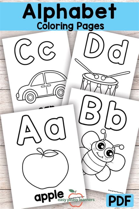 Alphabet Coloring Pages for Preschool