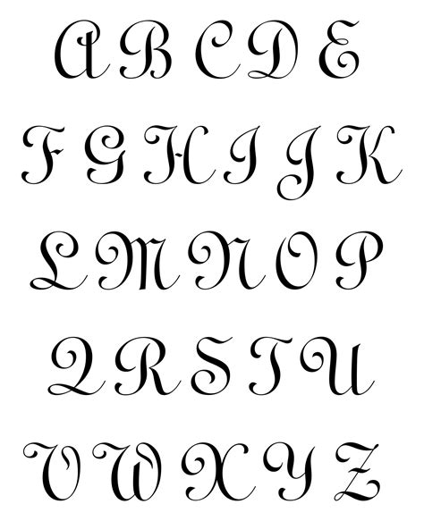 Alphabet Fonts Printable Example 2