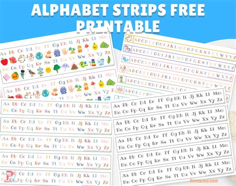 Alphabet Strips for Different Learning Styles