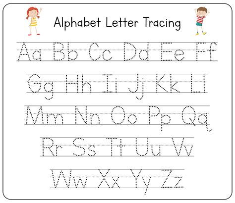 Alphabet Trace Sheets for Kids