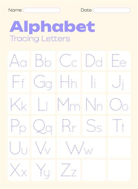 Alphabet Trace Sheets Printables Colors