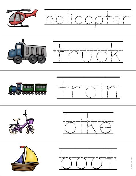 Alphabet Trace Sheets Printables Transportation