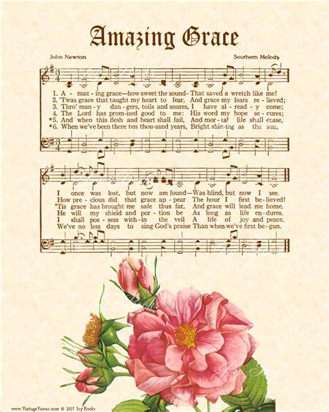 Amazing Grace Printable Sheet Music