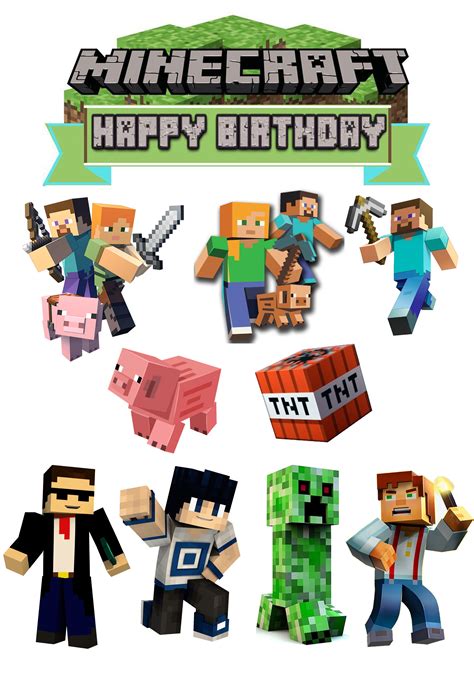 Amazing Minecraft cake toppers