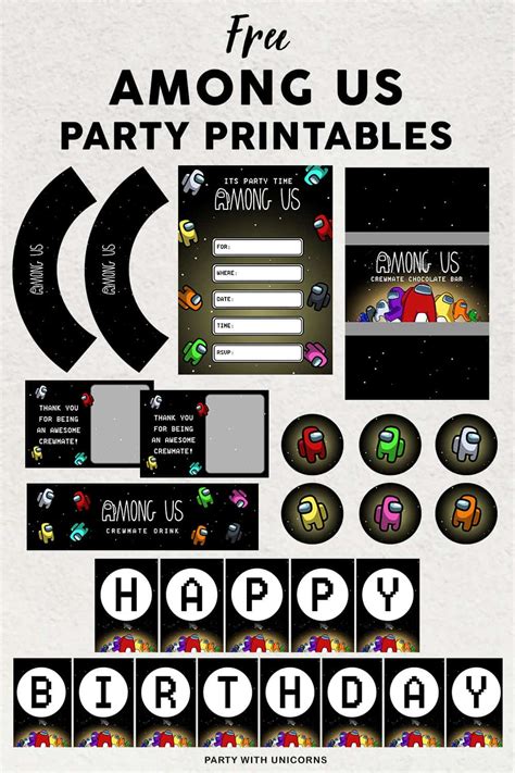 Among Us Party Printables