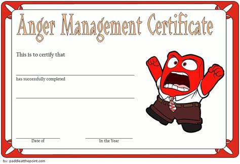 Anger Certificates Image