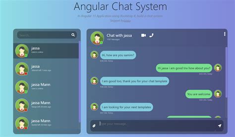 Angular Chatbot Interface Template