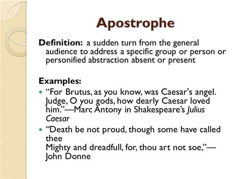 Description of Apostrophe Examples