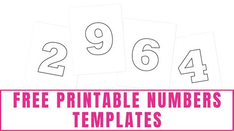 Applications of Free Printable Number Templates Image