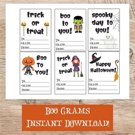 Applications of 5 Boo Grams Printables