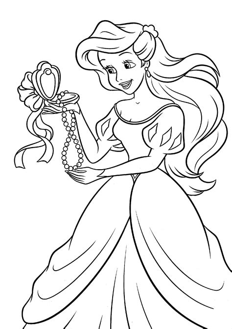 Ariel coloring page ideas