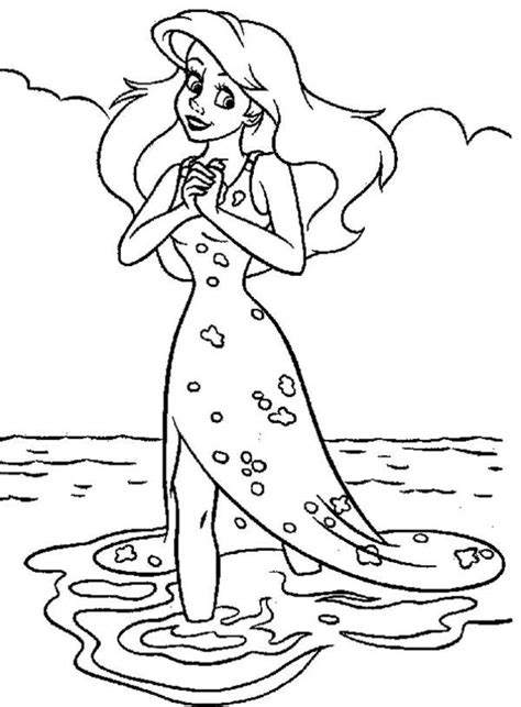 Ariel coloring pages underwater scene