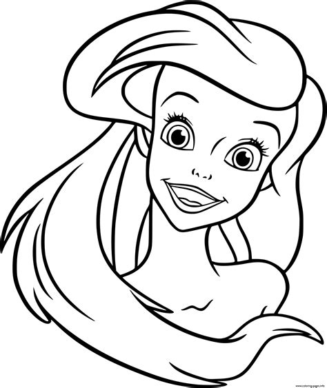 Ariel coloring pages for adults