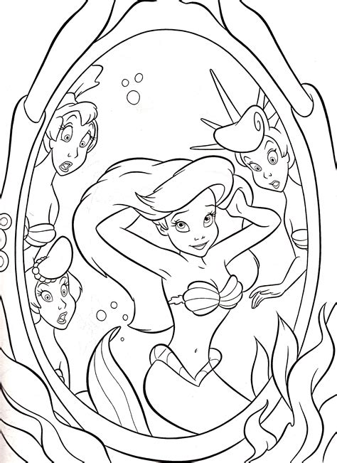 Ariel coloring pages with Andrina