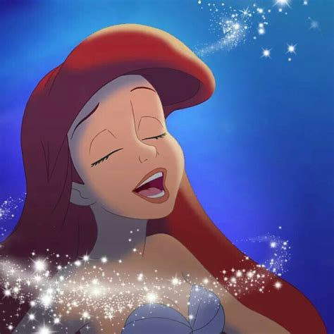 Ariel singing on a rock