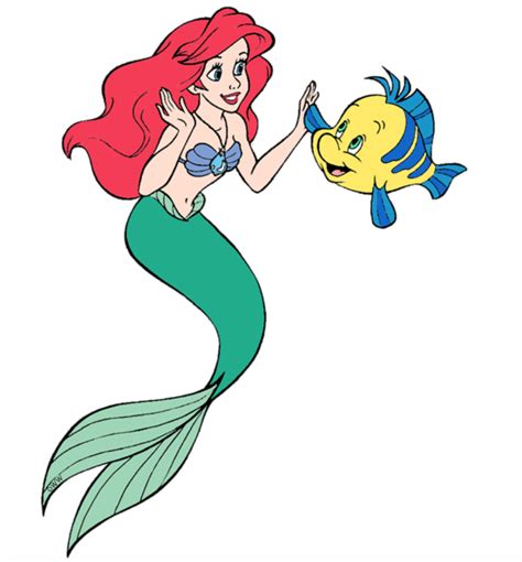 Ariel and Flounder playing