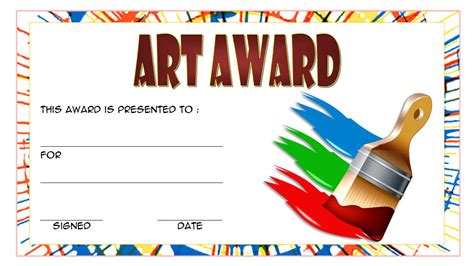 Art Award Certificate Template Design Template