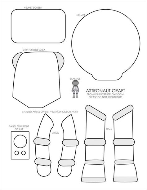 Astronaut Cut Out Template Image 2