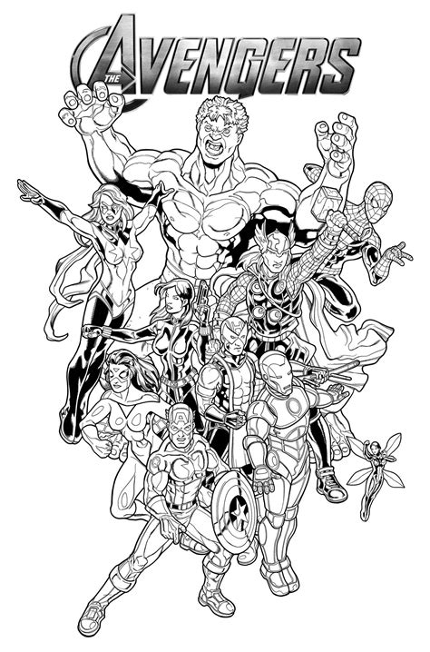 Avengers Characters Coloring Pages