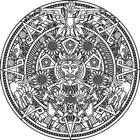 Aztec Coloring Pages Printable