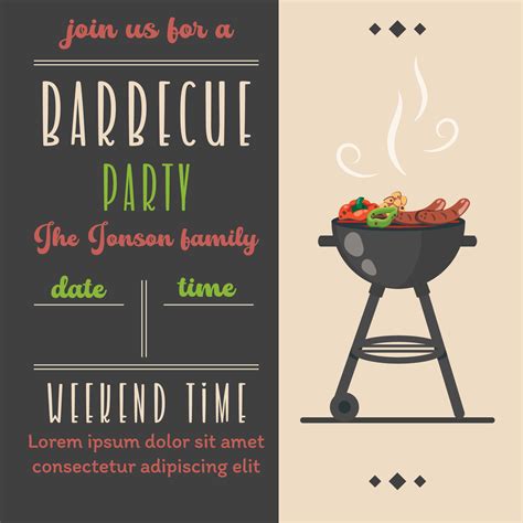 BBQ Invitation Template 1