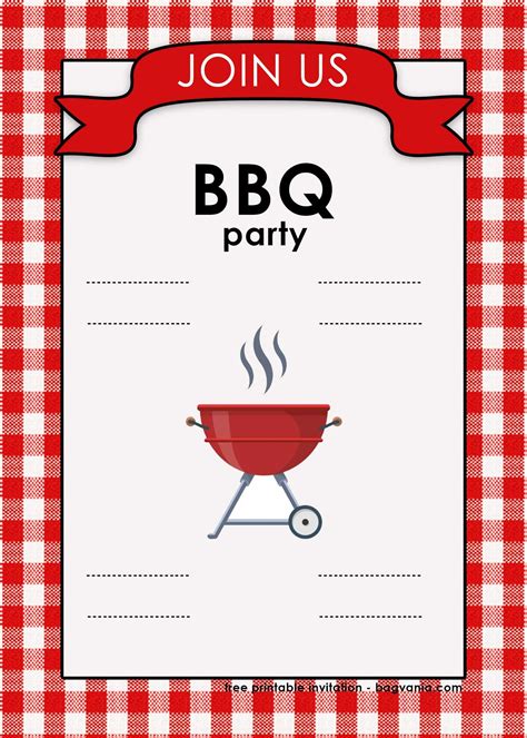 BBQ Invitation Template 3