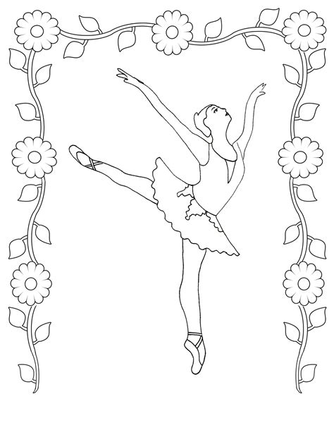 Ballerina coloring pages printable