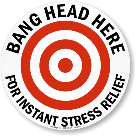 Bang Head Here Printable Sign