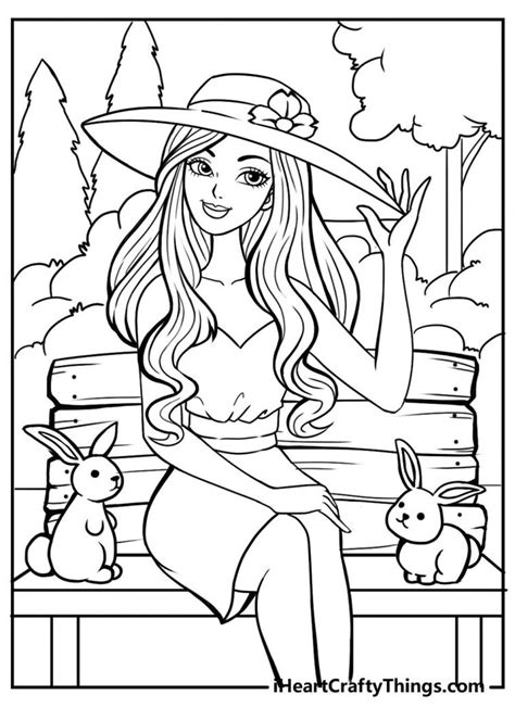 Barbie Autumn Coloring Pages