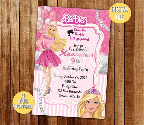 Barbie Career Invitations