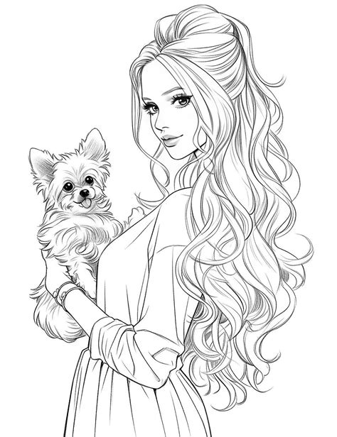 Barbie Pets Coloring Pages