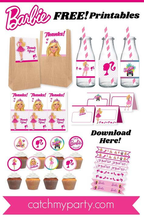 Using Barbie Printables for Party Decorations