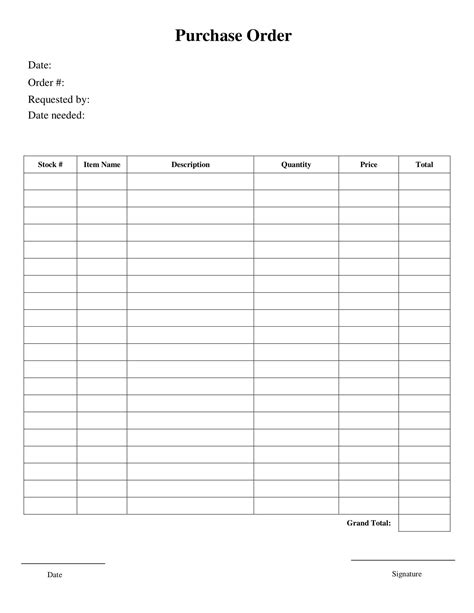 Basic Excel Order Form