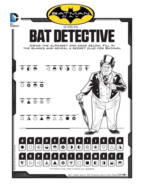 Batman Activities Printable