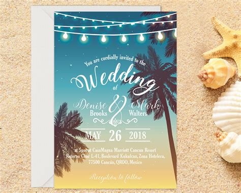 Beach Wedding Invitation