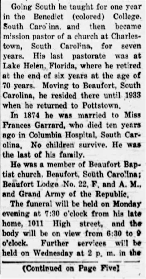 Beaufort Gazette Obituaries Archive