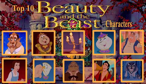 Beauty and the Beast characters to color and print