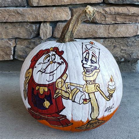 Beauty and the Beast Pumpkin Designs