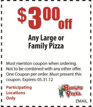 Beggars Pizza Coupon Codes