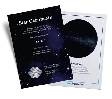 Benefits Of Name A Star Certificates