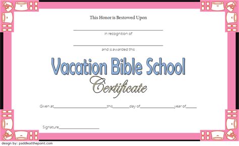 Benefits of using free VBS certificate templates