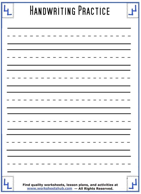 Benefits of Using Handwriting Lines Printable Sheets