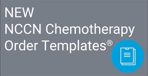 Benefits of Using NCCN Chemotherapy Order Templates